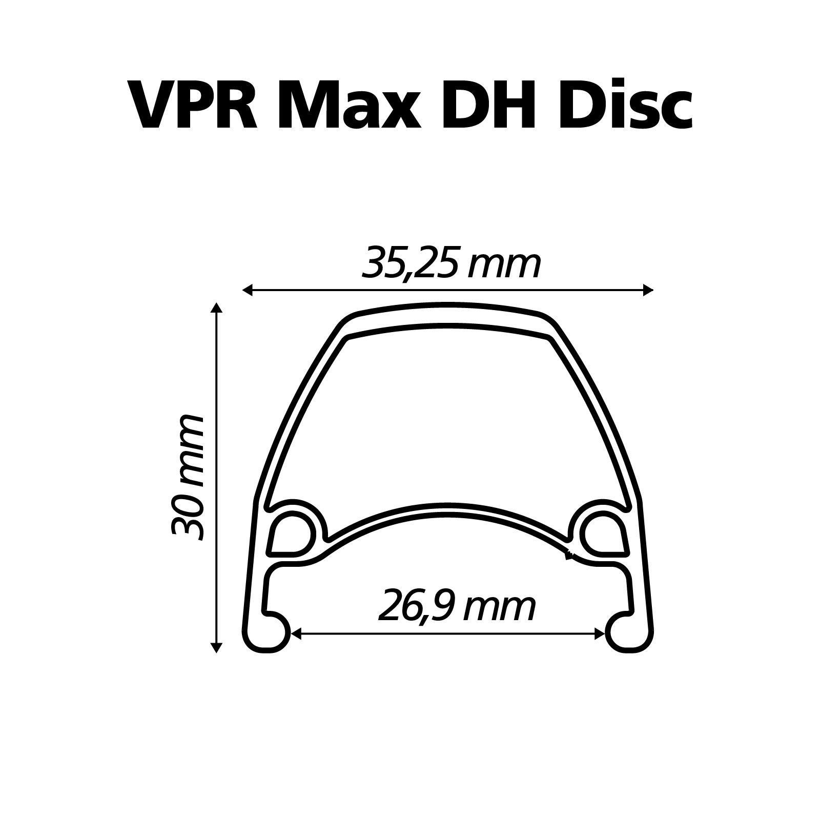Perfil - Aro Viper VPR Max DH Disc Pink - Preto Fosco