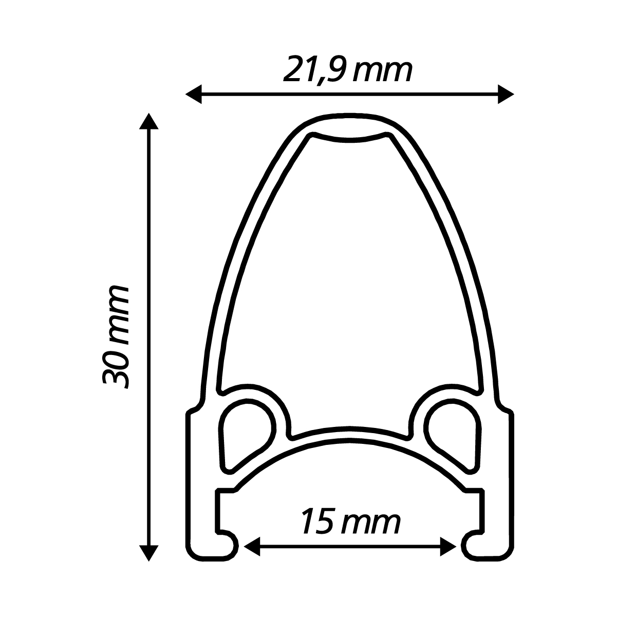 Perfil - Pedal Attack - Preto Fosco