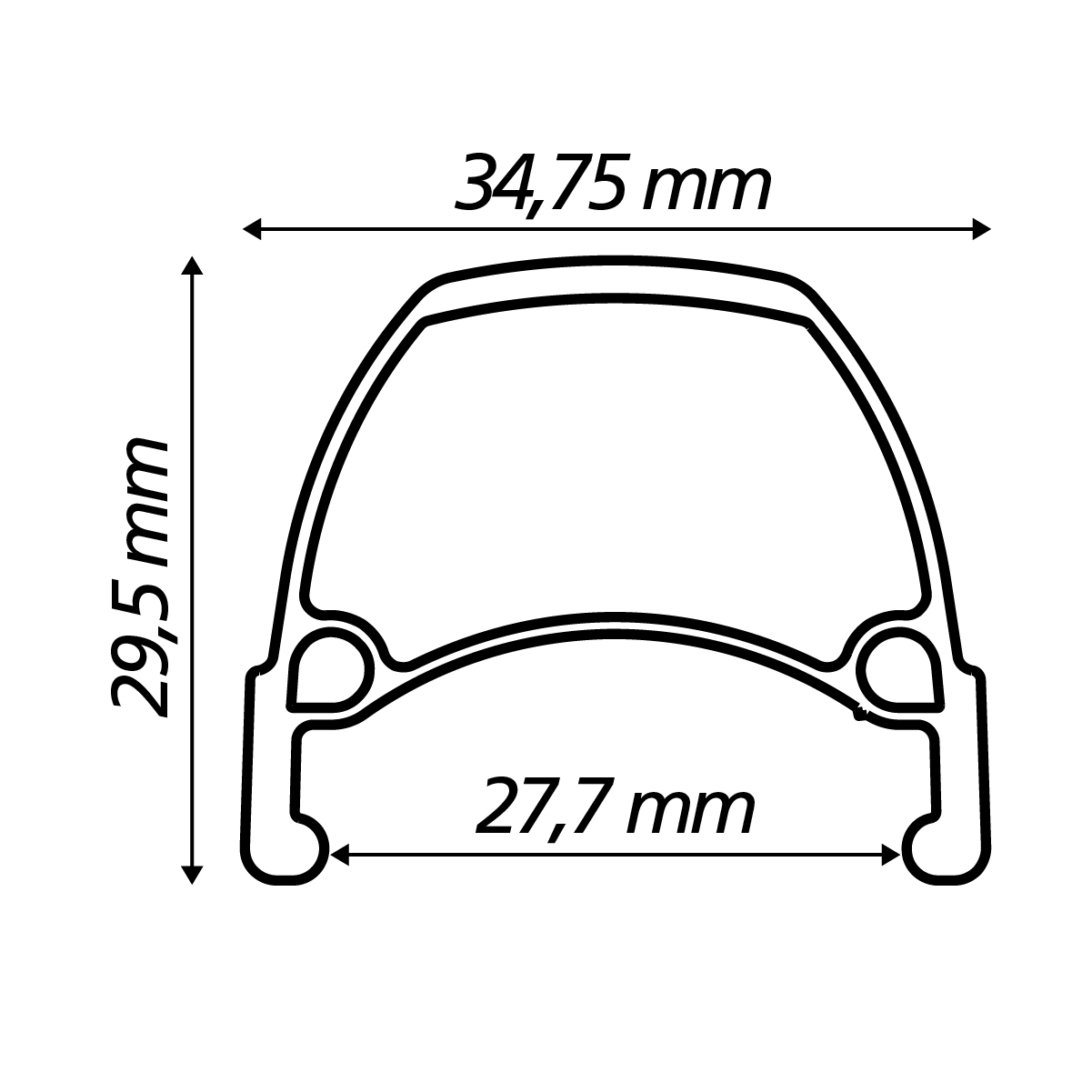 Perfil - Predactor V-Brake - Preto Fosco